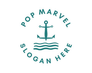 Marine Ocean Anchor logo design