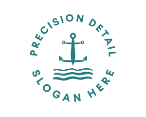 Marine Ocean Anchor logo design