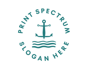 Marine Ocean Anchor logo design