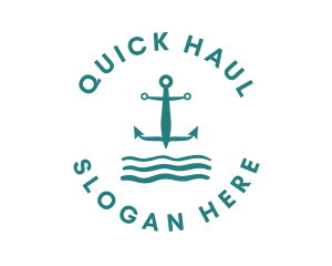 Marine Ocean Anchor logo design