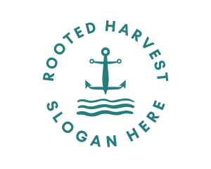 Marine Ocean Anchor logo design