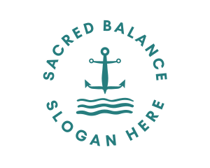 Marine Ocean Anchor logo design