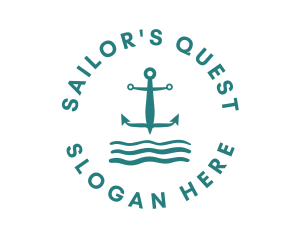 Marine Ocean Anchor logo design