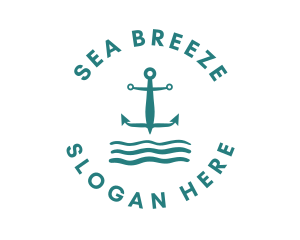 Marine Ocean Anchor logo design