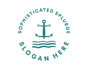 Marine Ocean Anchor logo design