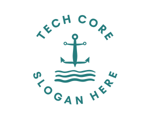 Marine Ocean Anchor logo design