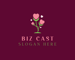 Romantic Heart Bloom  Logo
