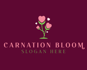 Romantic Heart Bloom  logo design