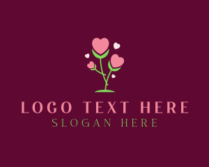 Romantic - Romantic Heart Bloom logo design