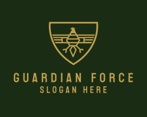 Military Rank Eagle Crest logo design