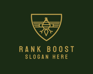 Military Rank Eagle Crest logo design