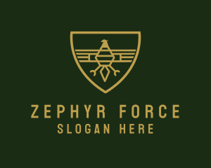 Military Rank Eagle Crest logo design