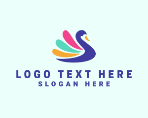 Bird Swan Silhouette logo