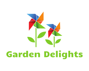 Pinwheel Plant Garden logo design