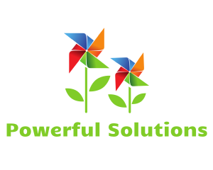 Pinwheel Plant Garden logo design