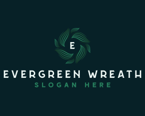 Garden Leaves Wreath logo design