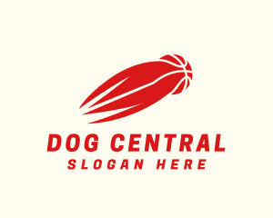 Red Fiery Basketball logo design