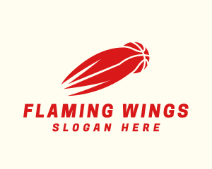 Red Fiery Basketball logo design