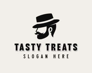 Tophat Mustache Gentleman Logo