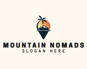 Tropical Mountain Destination logo design