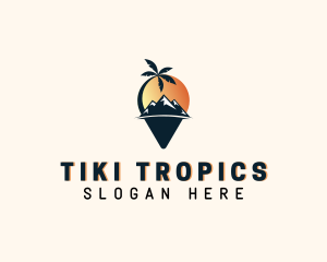 Tropical Mountain Destination logo design