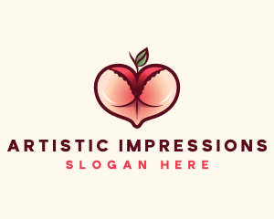 Erotic Lingerie Peach logo design