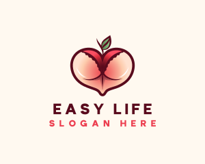 Erotic Lingerie Peach logo design