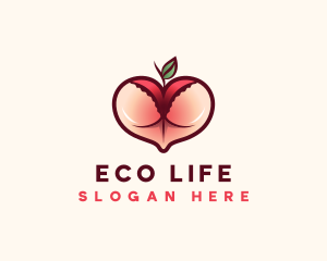 Erotic Lingerie Peach logo design