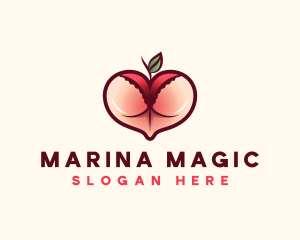 Erotic Lingerie Peach logo design