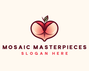 Erotic Lingerie Peach logo design