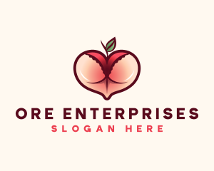 Erotic Lingerie Peach logo design