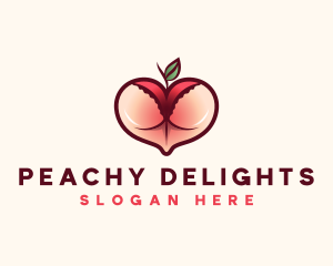 Erotic Lingerie Peach logo design