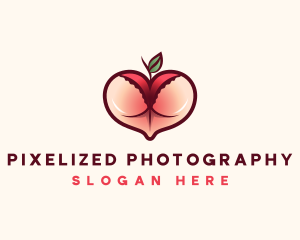 Erotic Lingerie Peach logo design