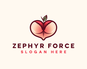 Erotic Lingerie Peach logo design