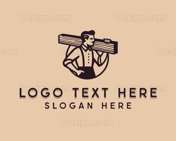 Lumberjack Wood Handyman Logo