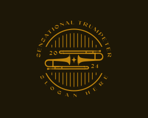 Musical Instrument Trombone logo design