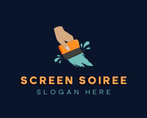 Apparel Paint Squeegee logo design