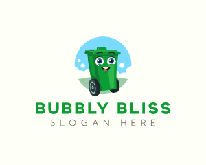 Trash Bin Garbage logo design