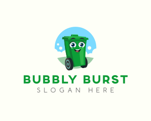 Trash Bin Garbage logo design