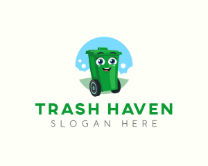 Trash Bin Garbage logo design