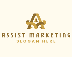 Marketing Firm Letter A logo design