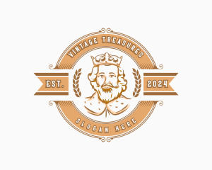 Vintage King Monarch logo design