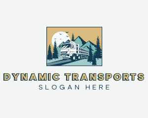 Dump Truck Transportation logo design