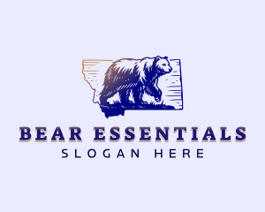 Montana Grizzly Bear logo design