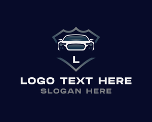 Supercar Automobile Shield logo