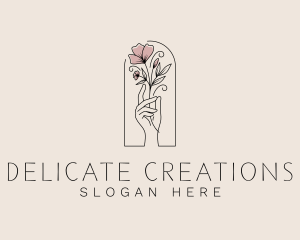 Aesthetic Natural Flower logo design