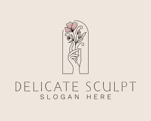 Aesthetic Natural Flower logo design