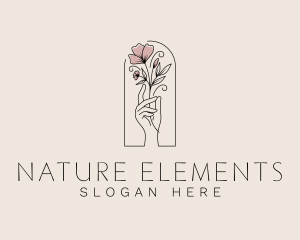 Aesthetic Natural Flower logo design