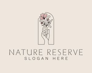 Aesthetic Natural Flower logo design