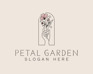 Aesthetic Natural Flower logo design